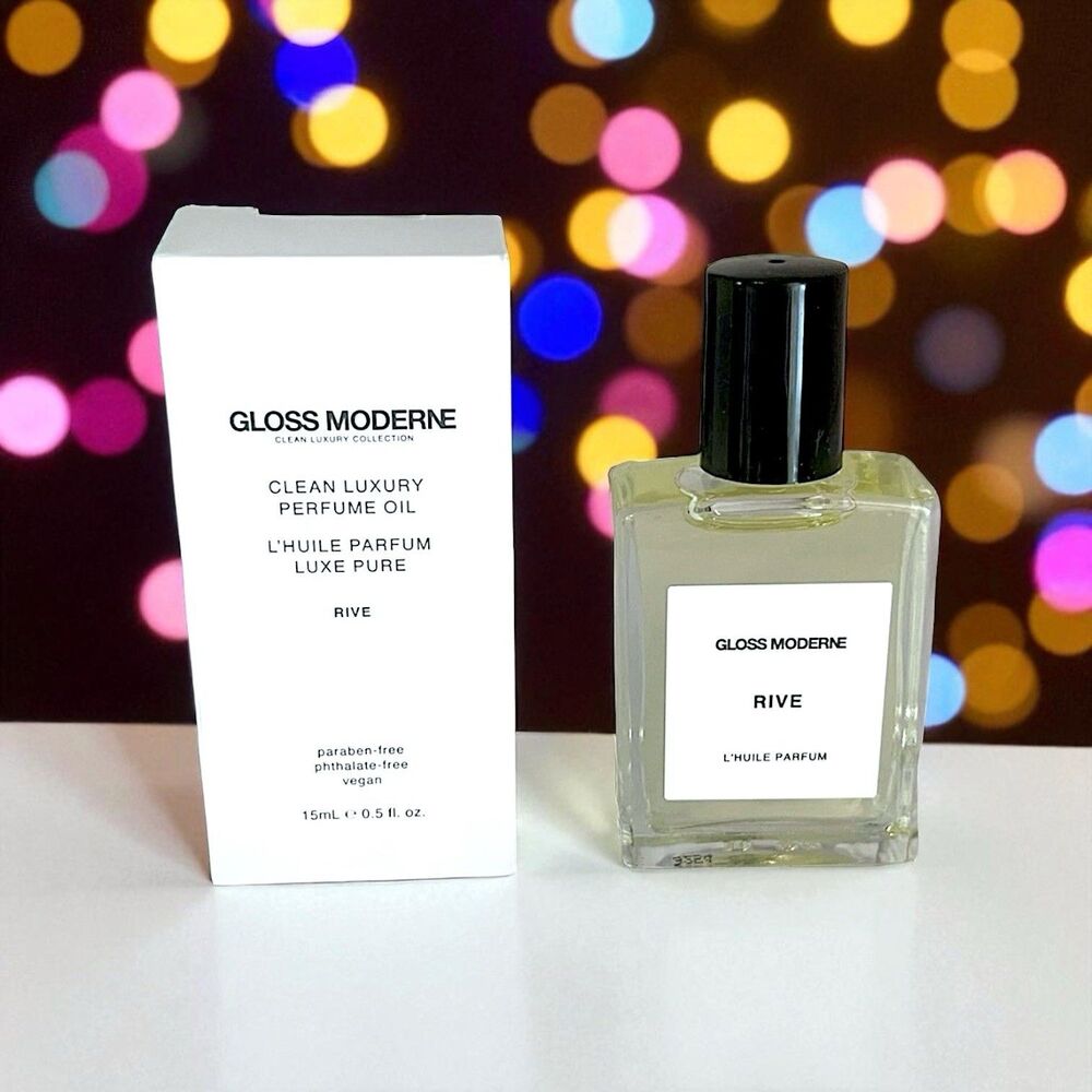 GLOSS MODERNE Clean Luxury Perfume Oil in Rive 0.5 oz Brand New in Box